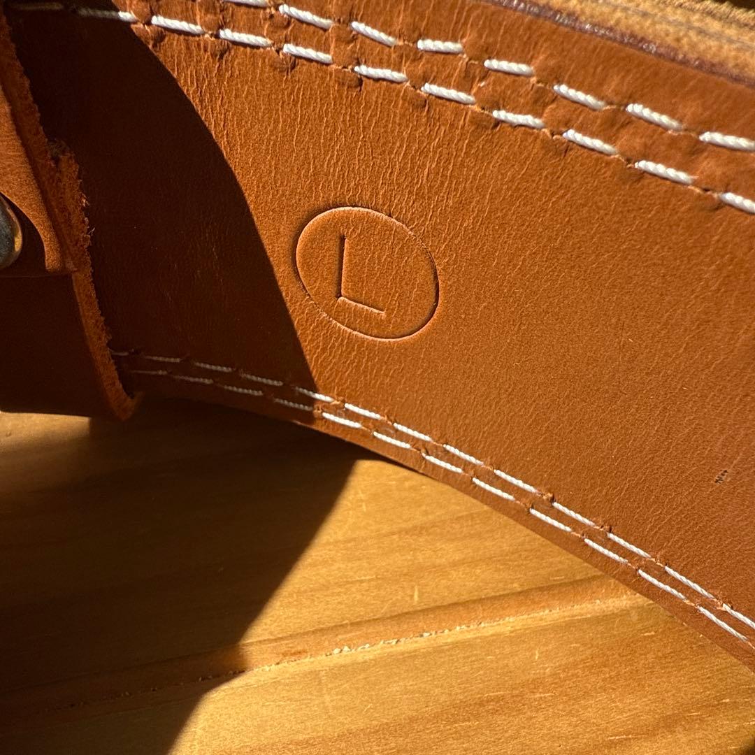 【グローブおまけ】GOLD'S GYM レザーパワーベルト Lサイズ