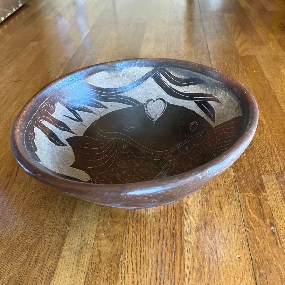 ロンボク島　ササック族　素焼き皿\"ボール