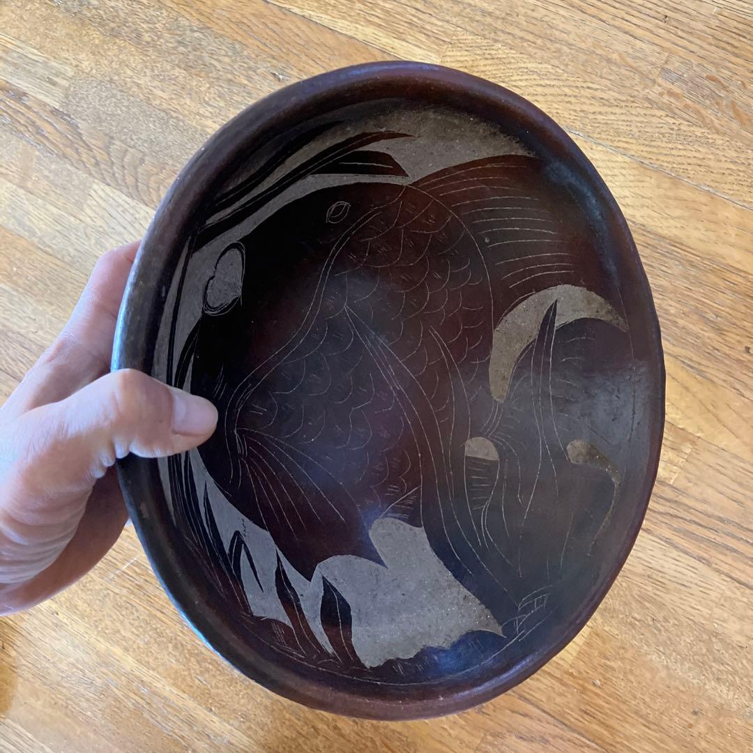 ロンボク島　ササック族　素焼き皿\"ボール