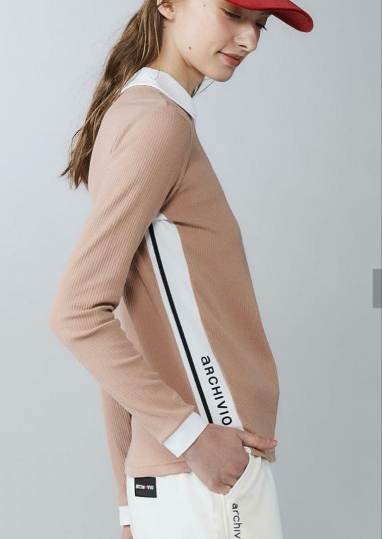 ２５FW【新品未使用 アルチビオ】配色リブサイド切り替えプルオーバー38号