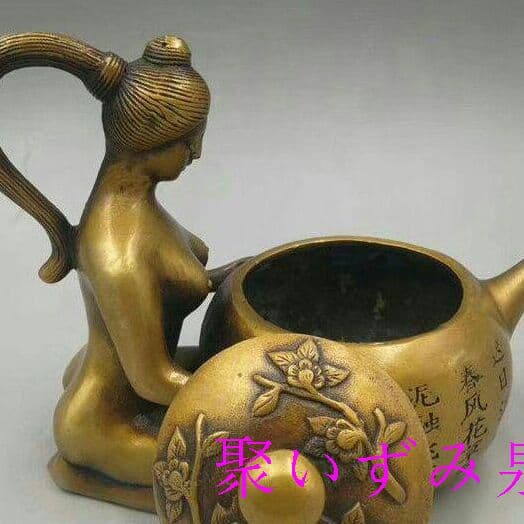 骨董品の美女が酒を注徳利急須家具置物を飾るT