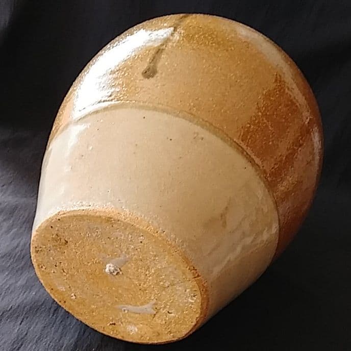 「*信楽(しがらき)*四耳(しじ)茶壺」焼小壺(高さ20cm) 骨董アンティーク