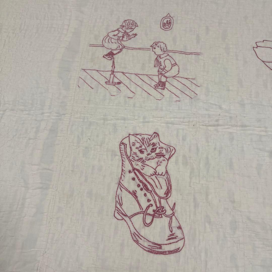 アンティークキルト✴︎刺繍キルト