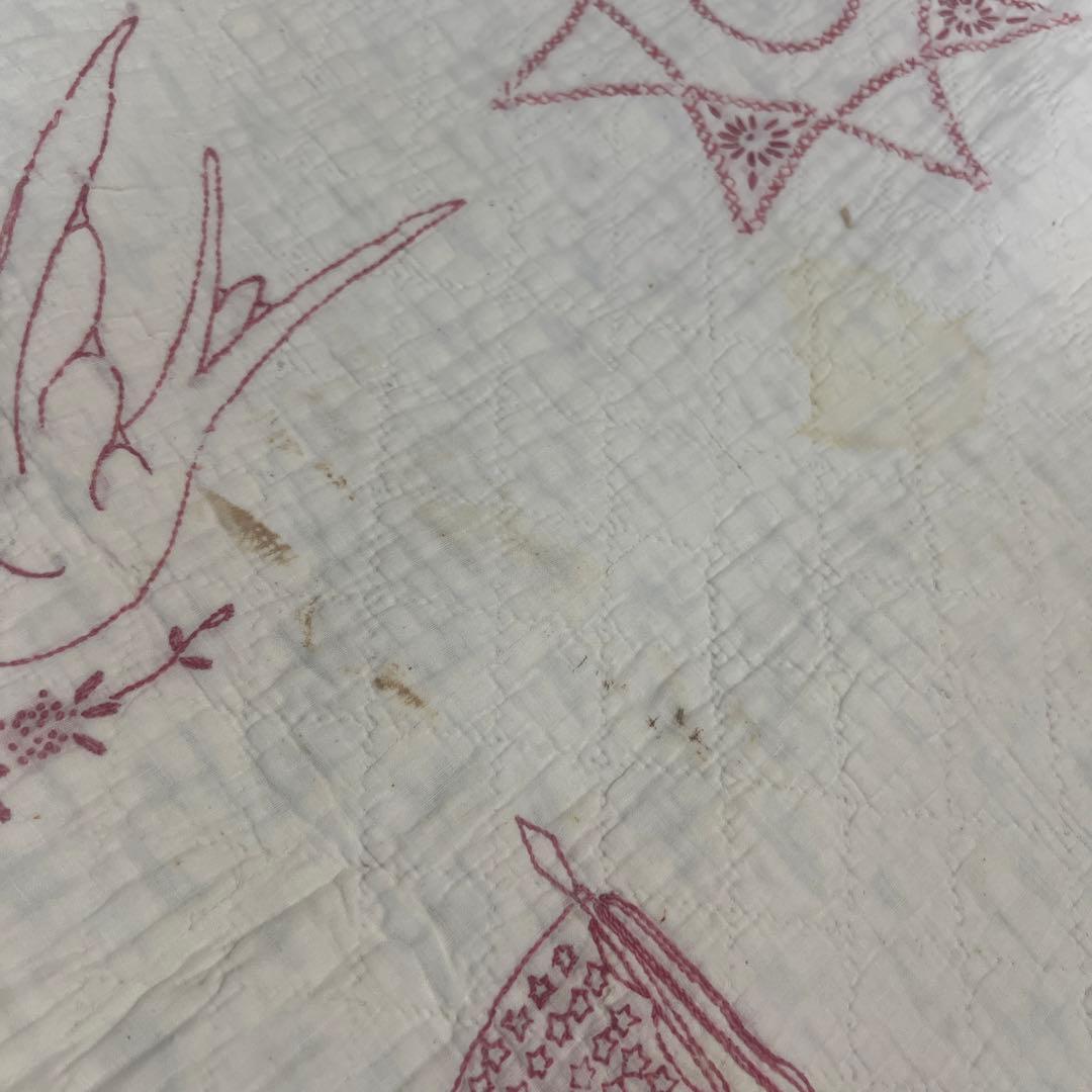 アンティークキルト✴︎刺繍キルト