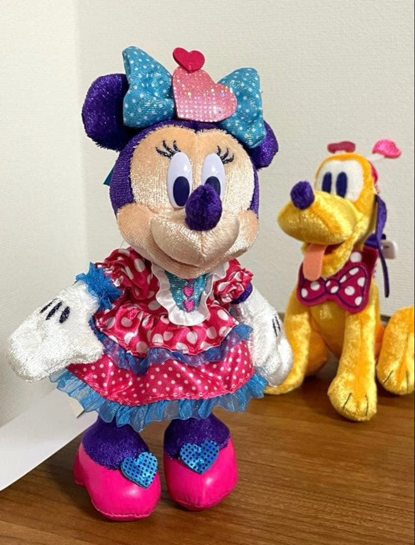 お顔厳選❣️パルパルーザ ミニーのファンダーランド ぬいぐるみバッジ　3点セット