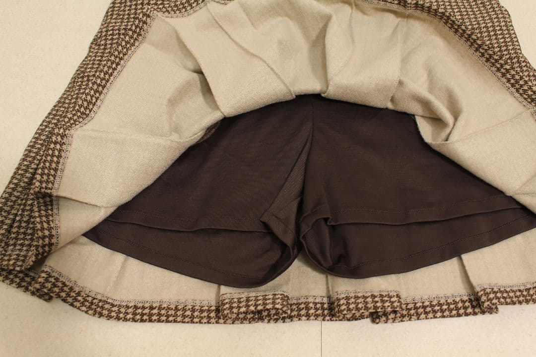 最終値下　muta MARINE 千鳥柄 プリーツスカート インナー付 ゴルフ