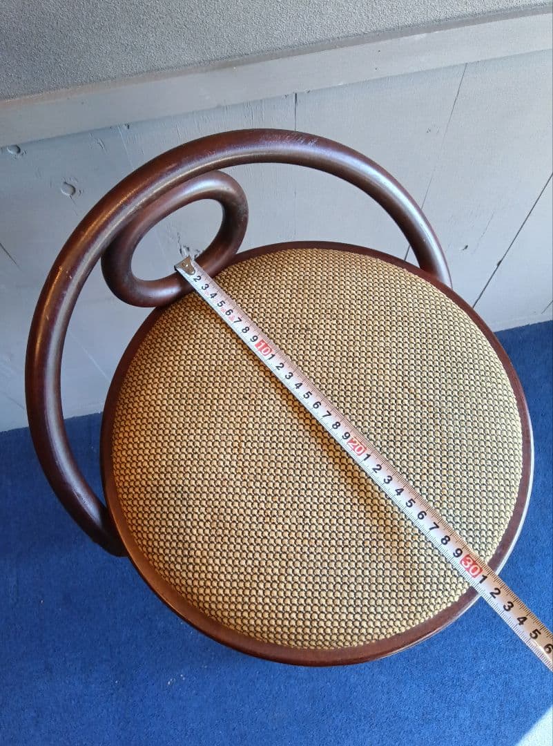 木製バースツール 背もたれ付き 全長約86cm ヴィンテージ
