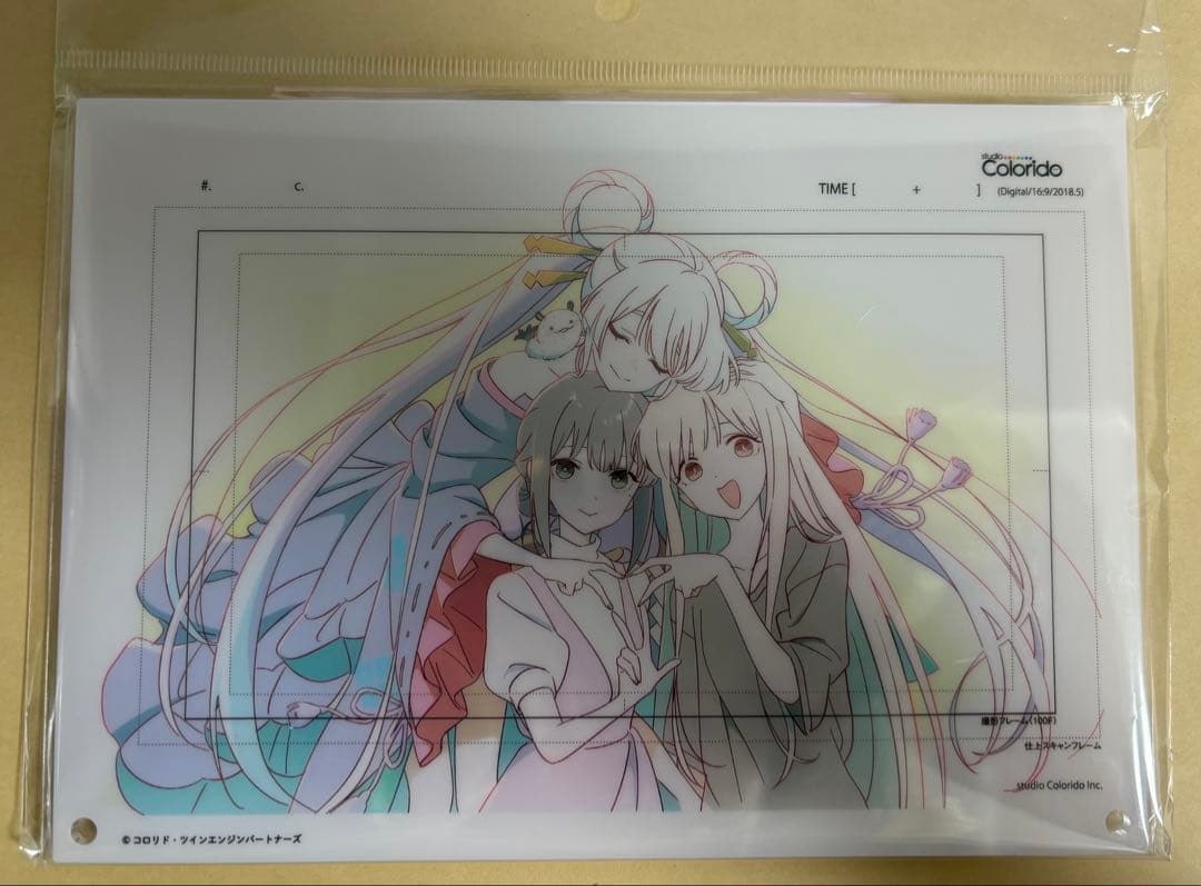 超かぐや姫！　ラフ原画　アクリルパネル　かぐや　酒寄彩葉　月見ヤチヨ