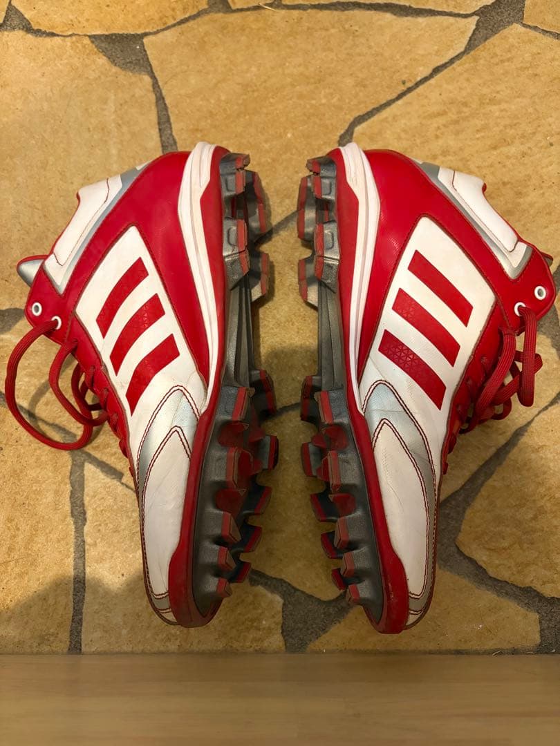 adidas 野球 樹脂底 ポイントスパイク ミッドカット 8枚目おまけ付き