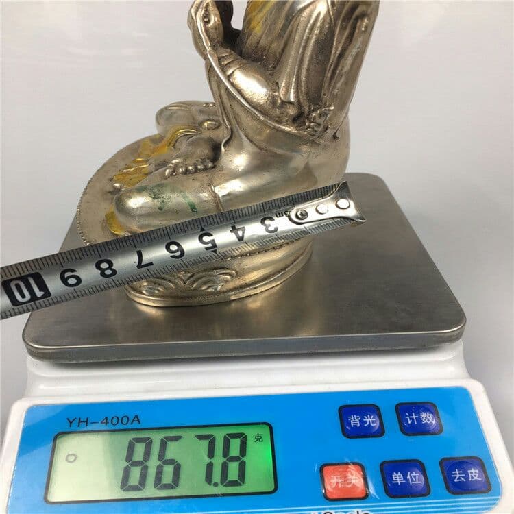 古玩芸品白銅宗喀巴仏像置物インテリア置物