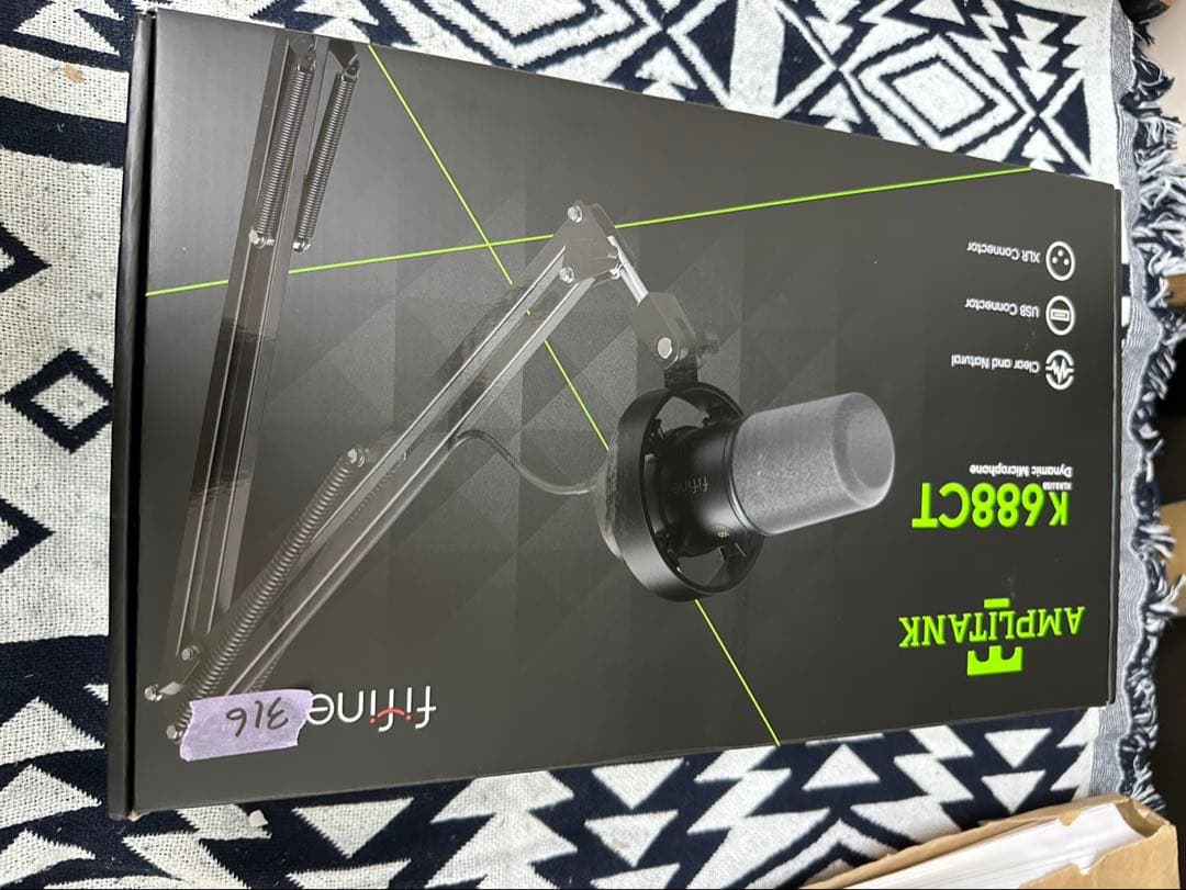 FIFINE ダイナミックマイク USB/XLRマイク PC セット 単一指向性