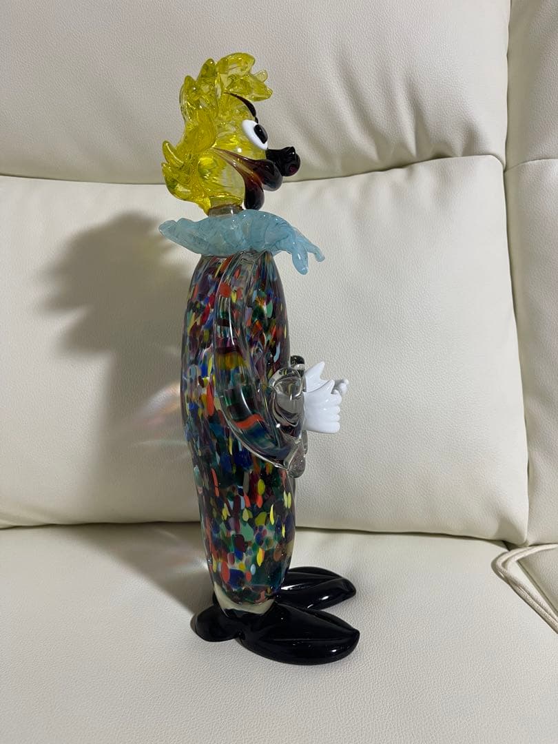 【希少】ムラーノガラス ガラス細工 イタリア製 ピエロ クラウン ヴィンテージ