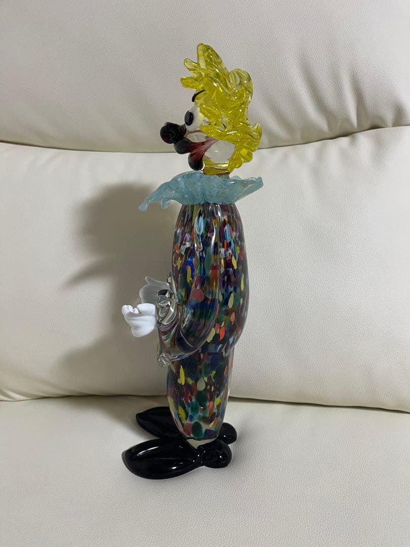 【希少】ムラーノガラス ガラス細工 イタリア製 ピエロ クラウン ヴィンテージ