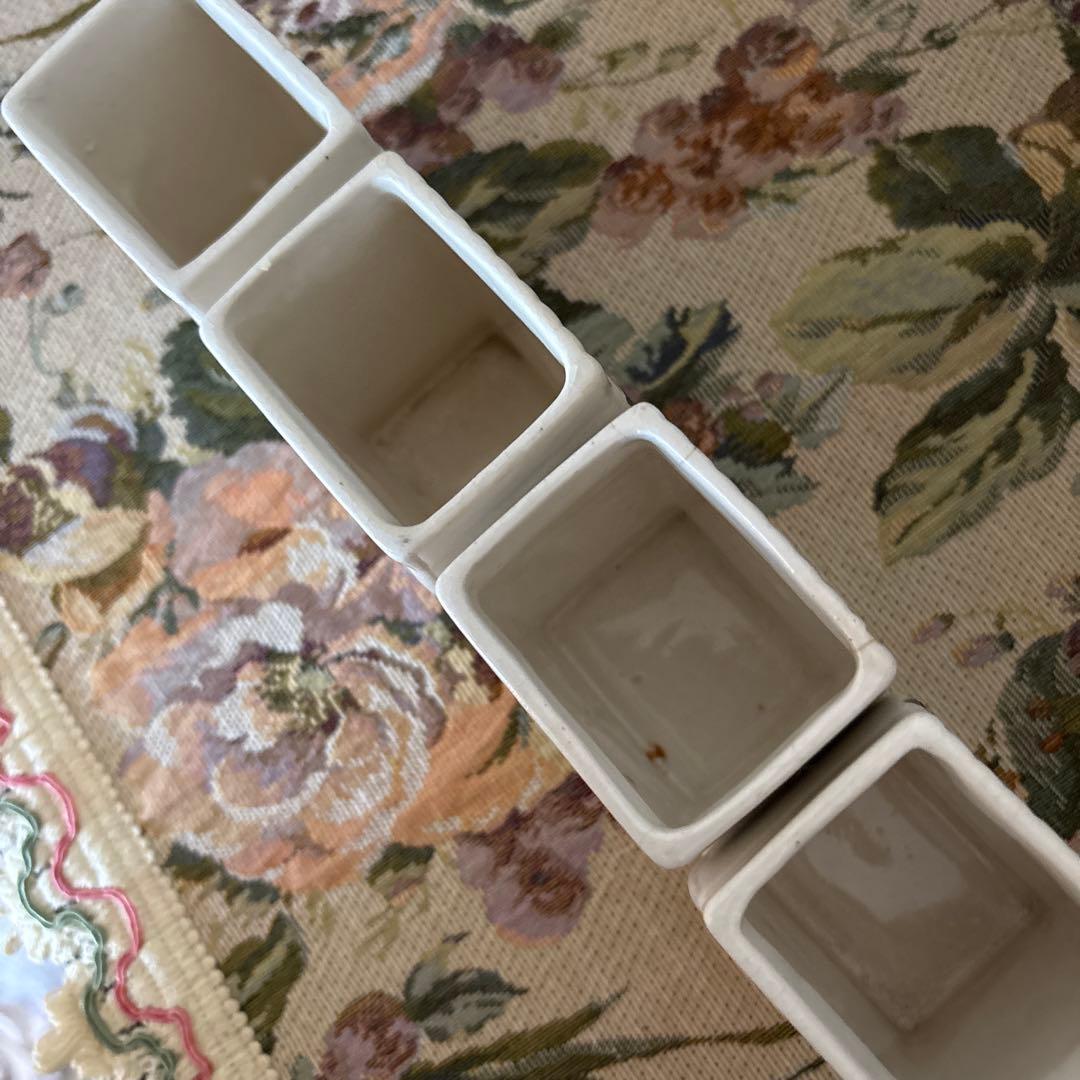 ドイツ　アンティーク　陶器スパイスセット 薔薇、花柄装飾柄