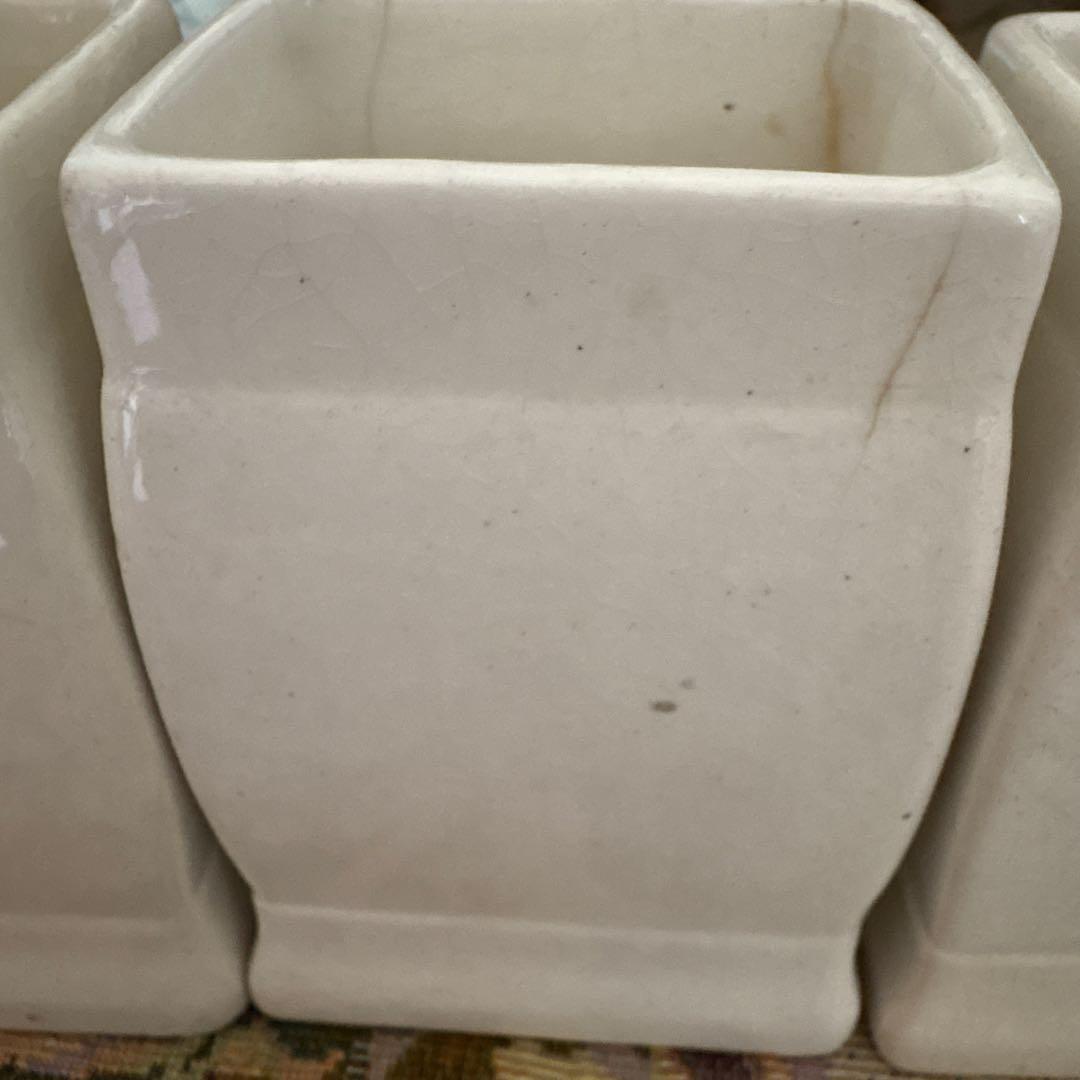 ドイツ　アンティーク　陶器スパイスセット 薔薇、花柄装飾柄