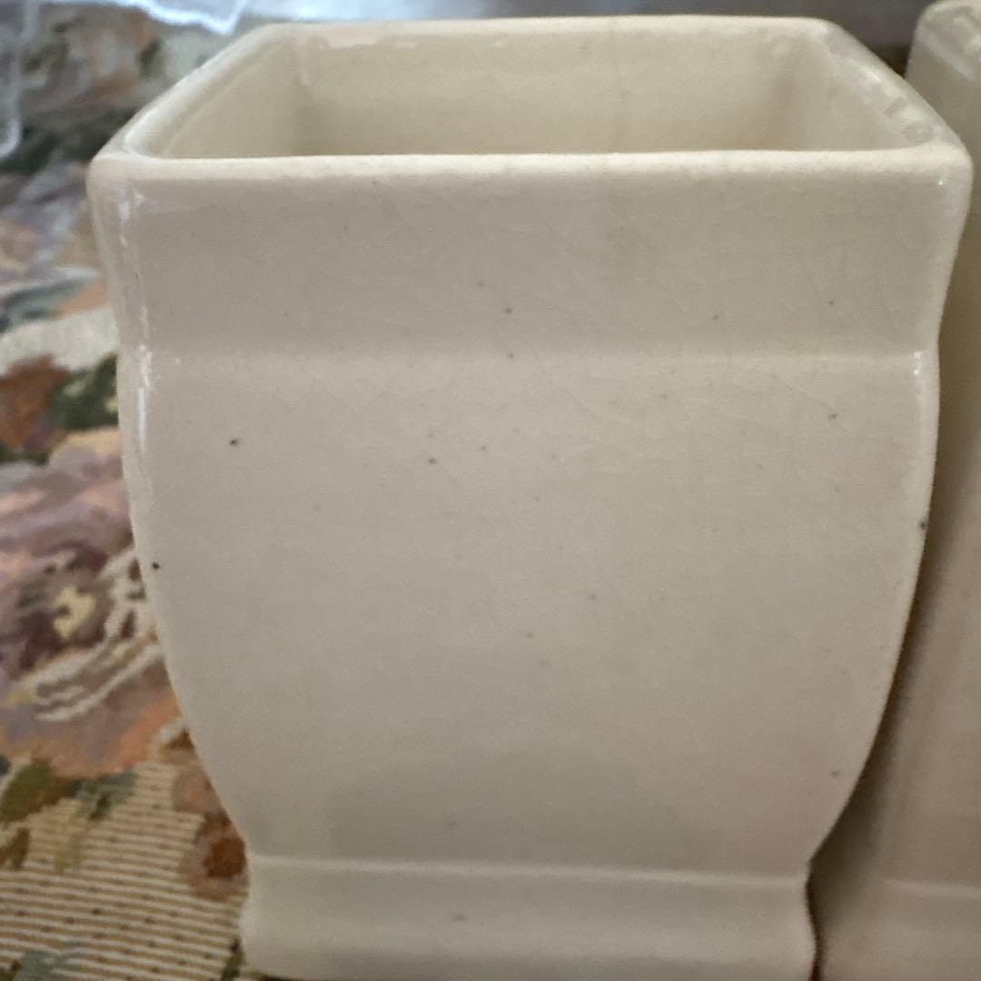 ドイツ　アンティーク　陶器スパイスセット 薔薇、花柄装飾柄