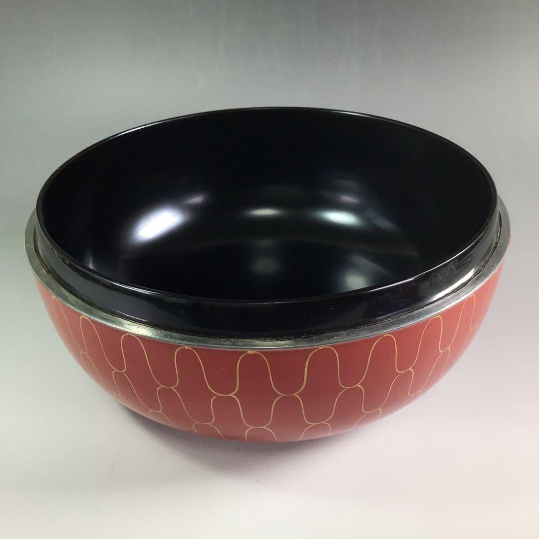 Ｒ３８２　喰籠　『岡本陽斎作』『大徳寺　藤井誡堂　箱書』『朱塗金網目蒔絵』　共箱