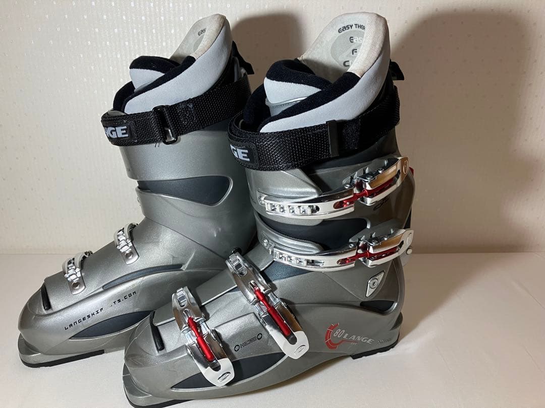 【美品】LANGE RRS80 スキー ブーツ シルバー