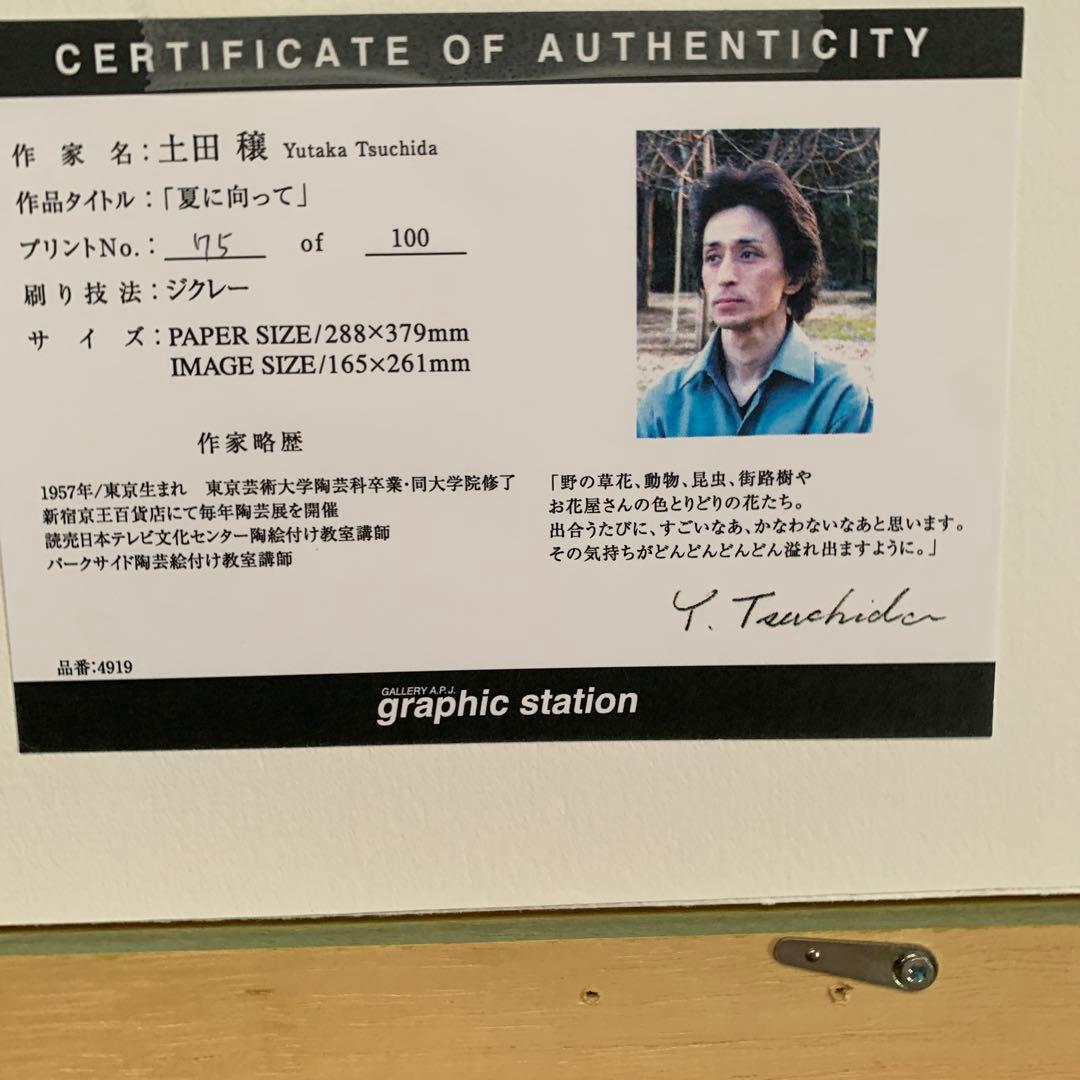 土田穣 「夏に向って」版画額装（ジクレー）