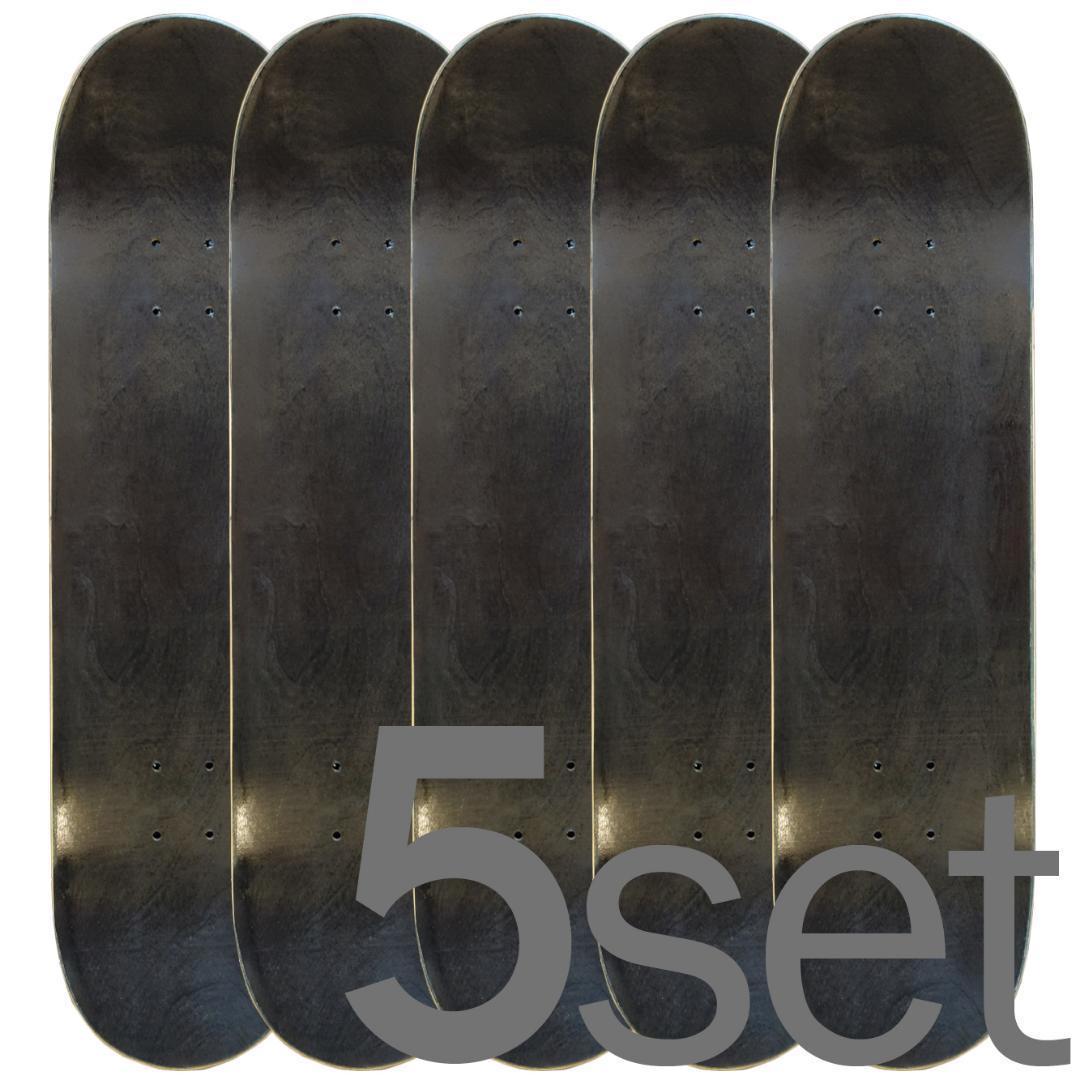 5枚セット売り！ 板 スケートボード 8インチ ブランクデッキ 部品 ブラック