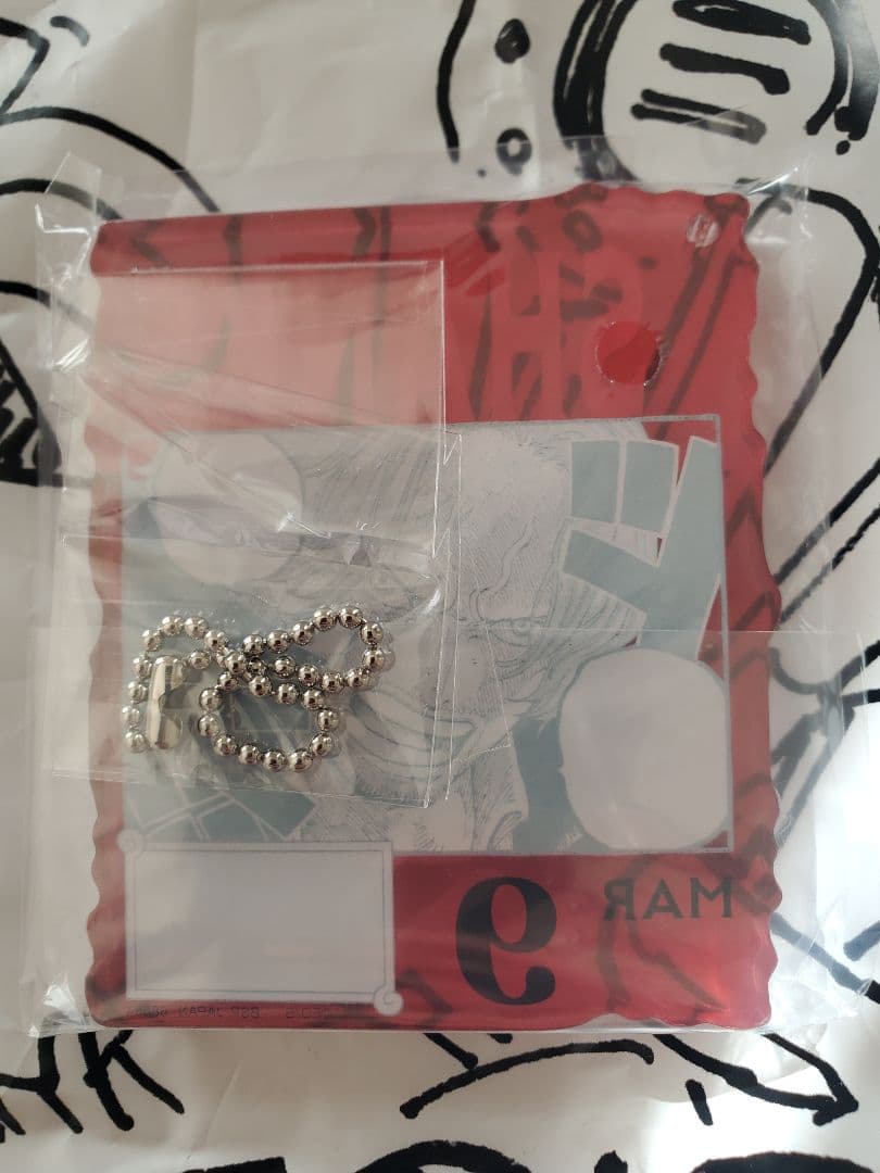 ワンピースベースショップ　一番くじ アクリルブロックチャーム シャンクス