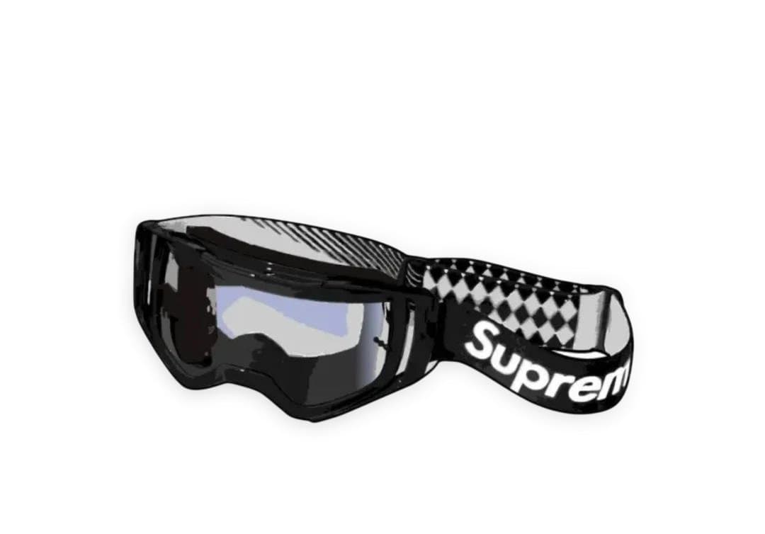 Supreme ゴーグル ブラック チェック柄