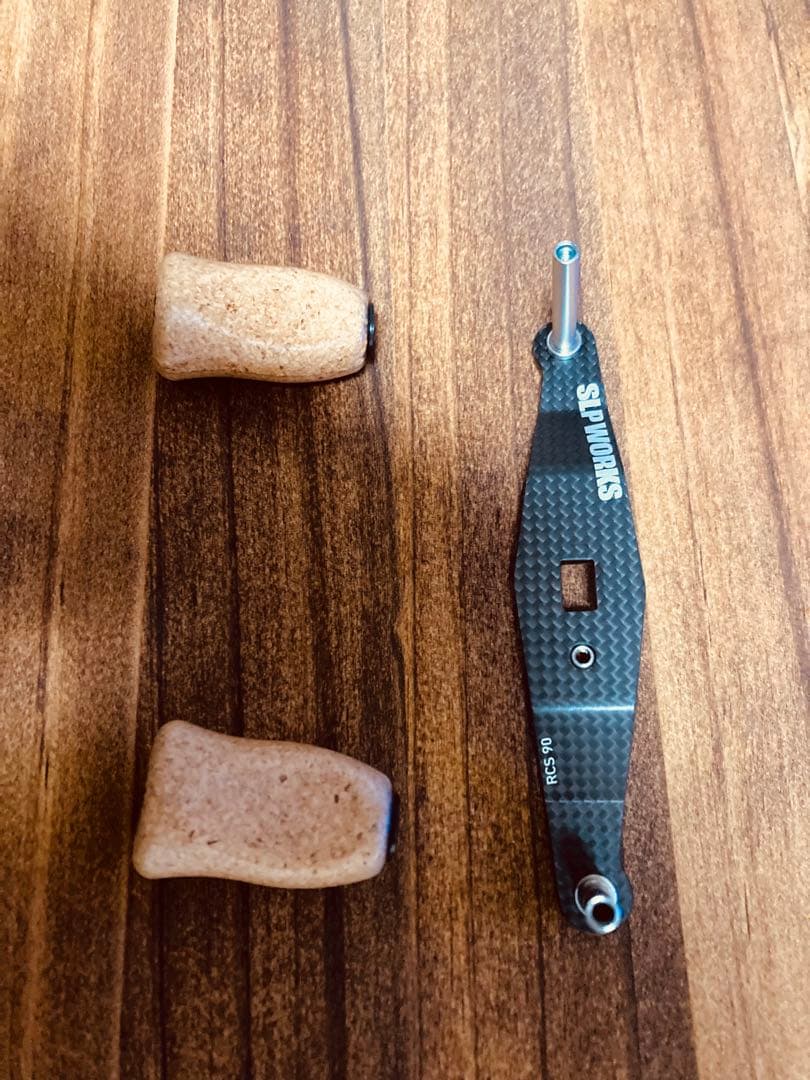 SLP WORKS 23 RCSBカーボンクランクハンドル 90mm&コルクノブ