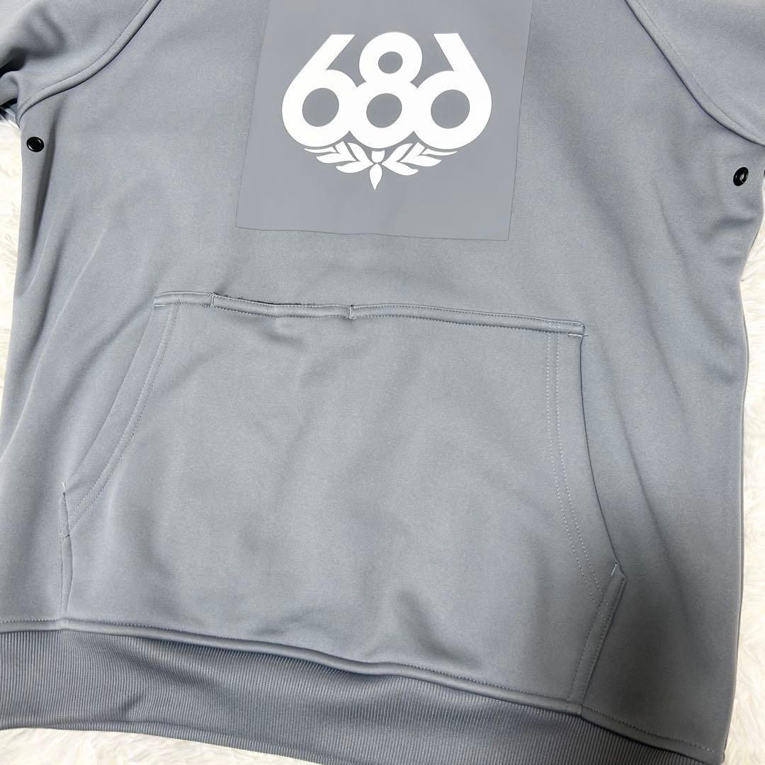 美品✨686 グレー　ウェア　撥水パーカー　スノボ　スキー　防寒