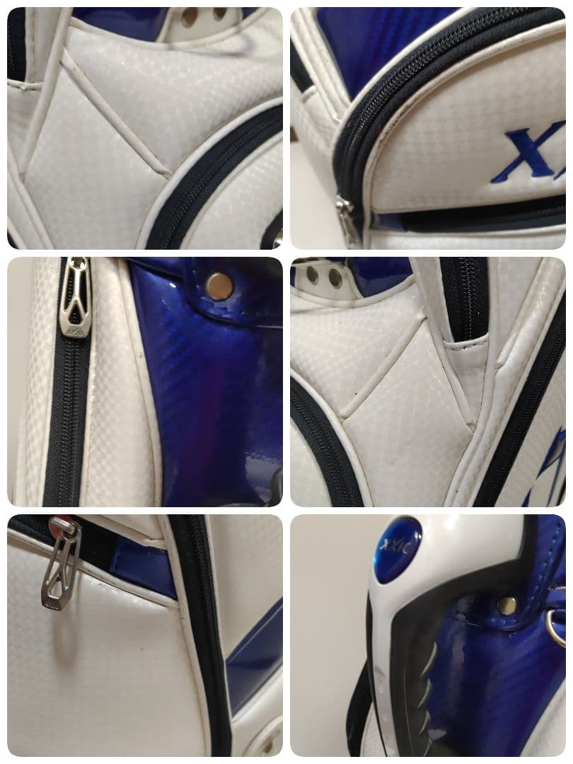 ゼクシオ XXIO キャディバッグ ホワイト ブルー　送料無料