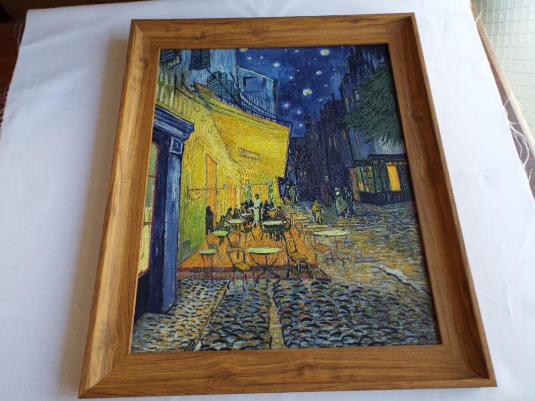 ゴッホ　夜のカフェテラス　ゴッホの立体複製画「アルゴグラフ」