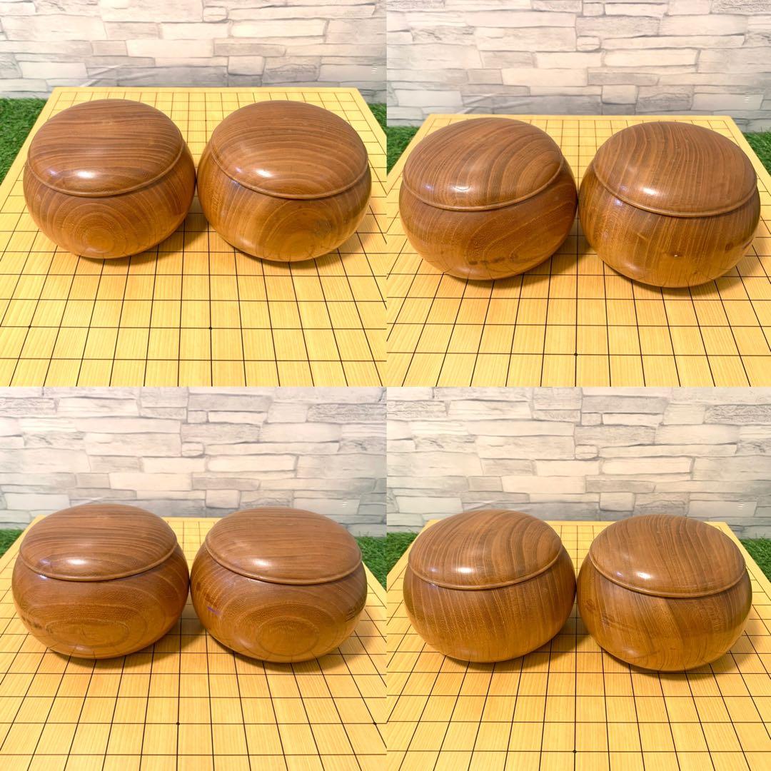 激レア 本榧一枚板柾目卓上碁盤 天地柾 天柾 高級蛤碁石32号雪印 良碁笥セット