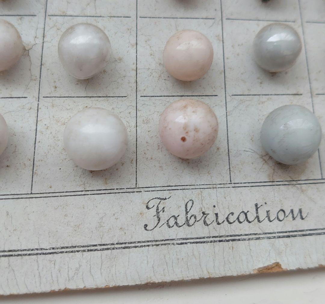 アンティーク　台紙付きボタンシート