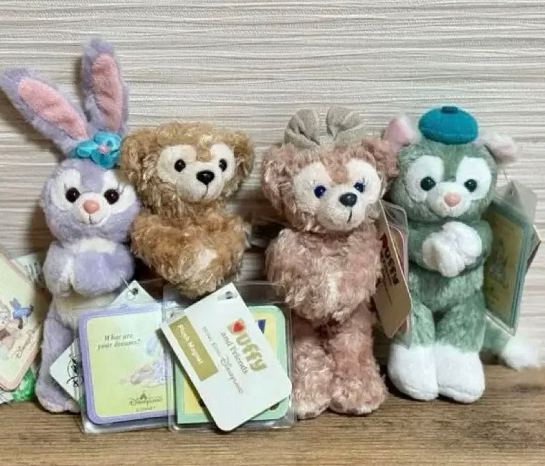 香港ディズニー マグネットぬいぐるみ 4点セット