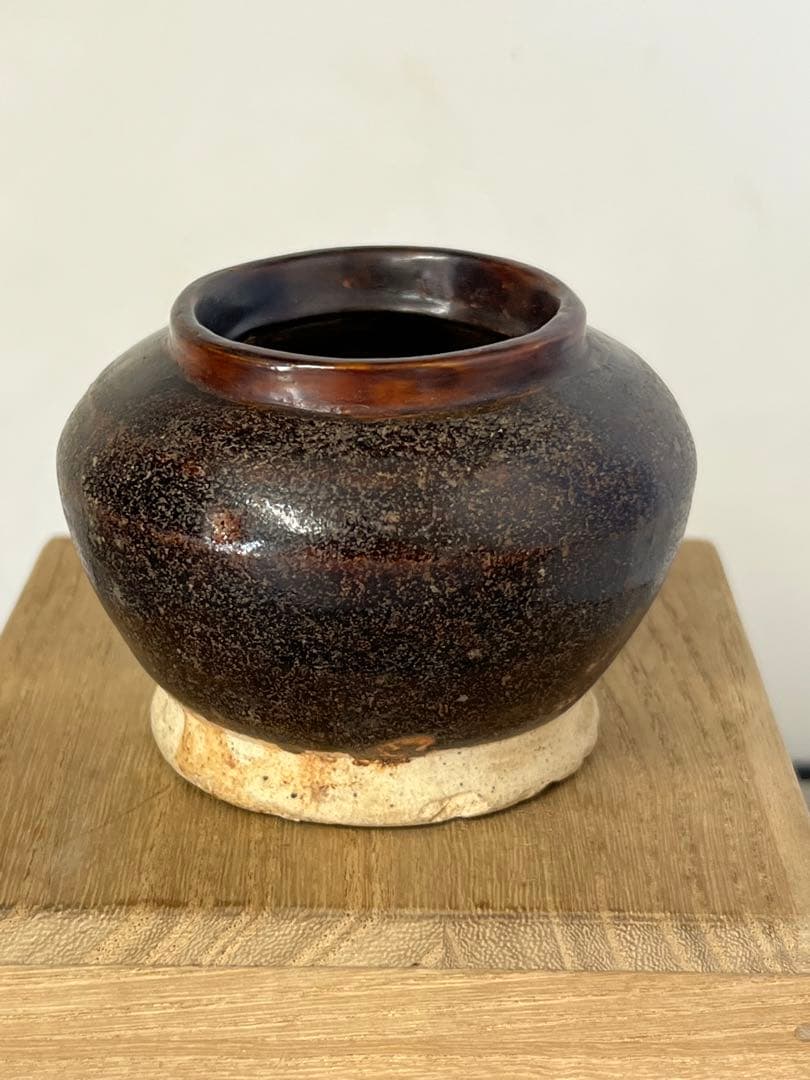 古美術　黒釉小壷　XG-591