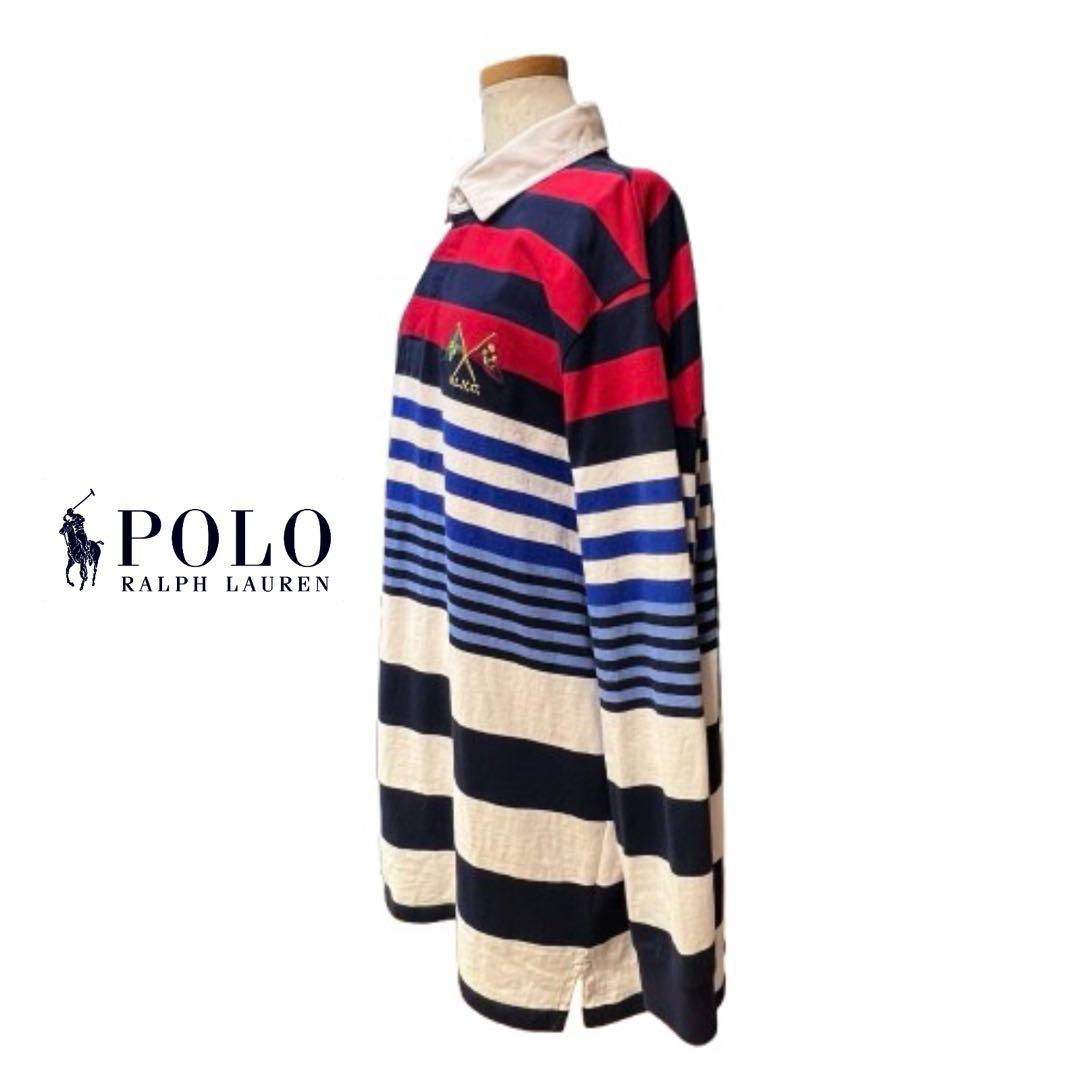 ビッグサイズPolo Ralph Laurenラガーシャツ ストライプmh800