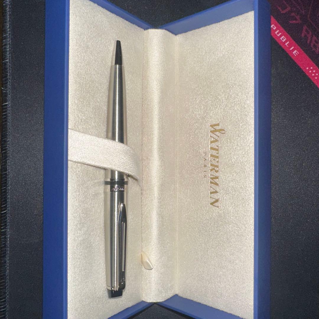 WATERMAN シルバーボールペン 専用ケース付き