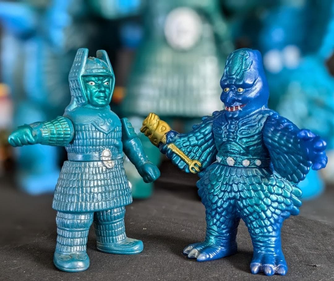 大魔神＆ガメラ＆ダイモン（マルサン・Ｍ１号）大映怪獣ソフビ３体セット＋２