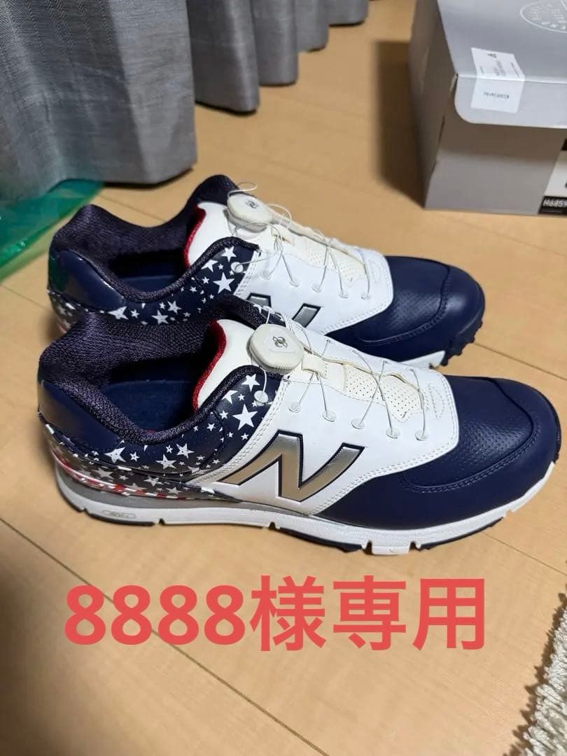 8888　New Balance ゴルフシューズ ネイビー/ホワイト