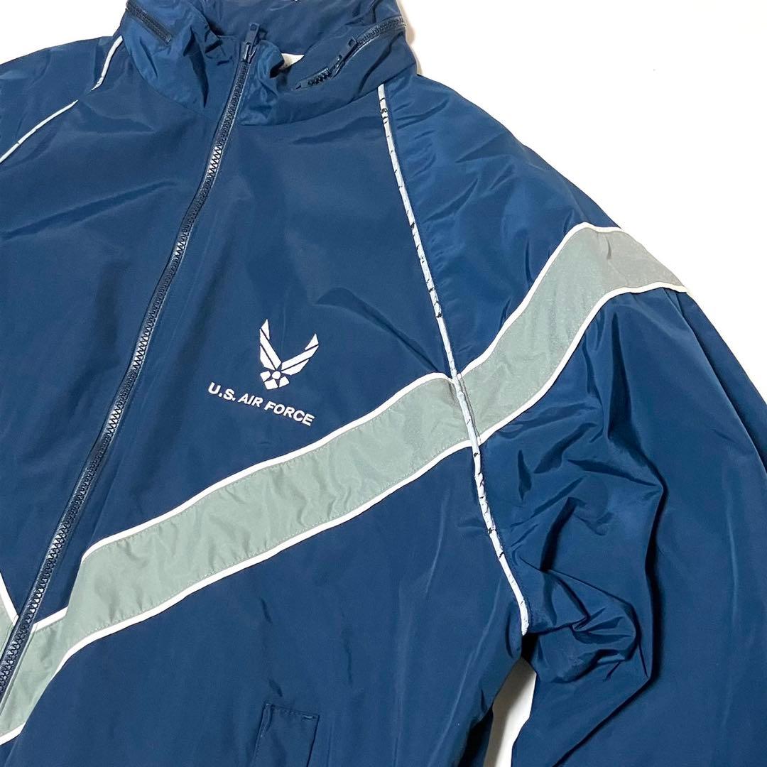 希少XXL USAF ナイロン トレーニングユニフォームセットアップ ネイビー