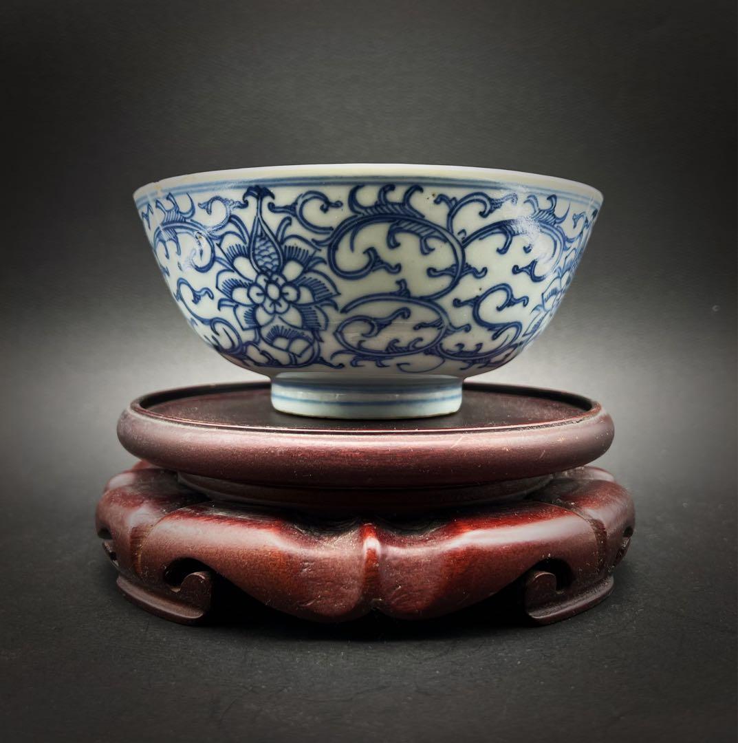 中国美術 古玩 清代 青花大碗 骨董品