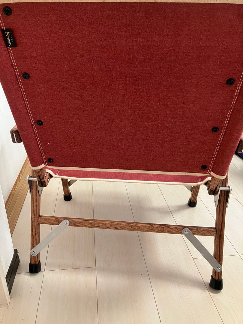 BLACK DESIGN ウッドチェアロー レッド