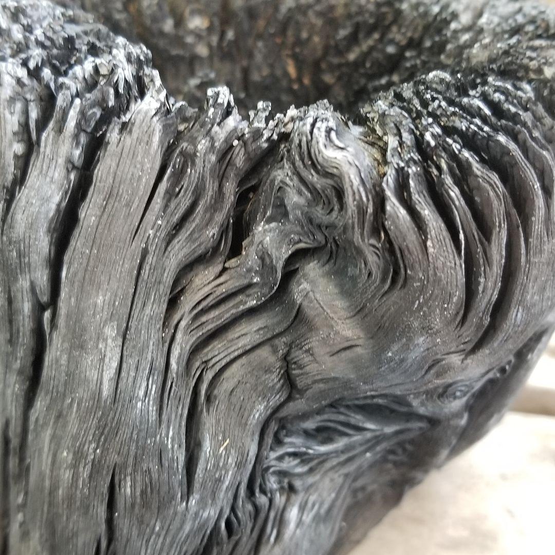 天は皿状　紀州備長炭オブジェ　一点もの　希少