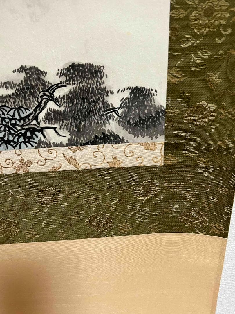 水墨絵画　掛け軸　肉筆逸品 清朝皇室ラスト・エンペラー愛新覚羅家皇族(S-8)