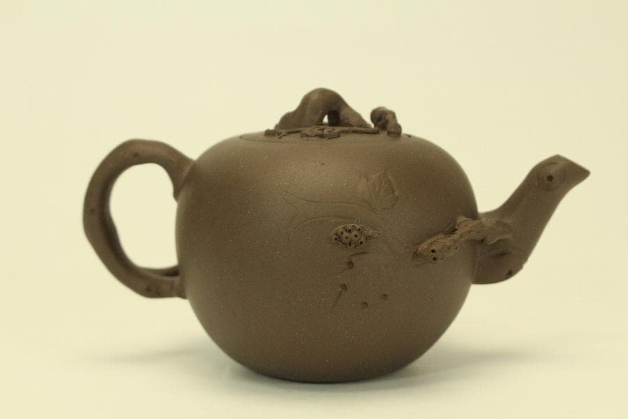 煎茶 紫泥 急須 中国美術(BB463)