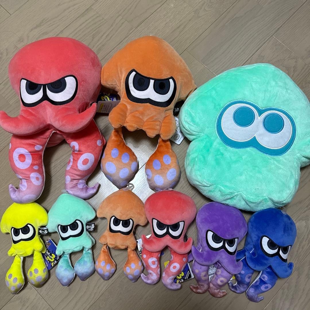 Splatoon 3 ぬいぐるみ9点セット スプラトゥーン イカ タコ