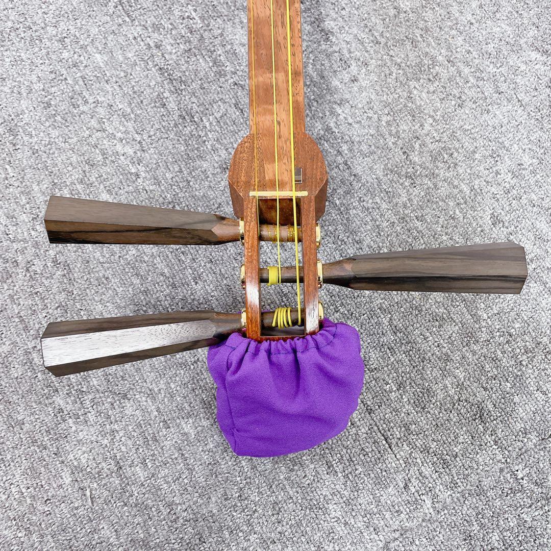 津軽三味線 段違い溝 花梨 丸打胴 東さわり 和楽器 三味線