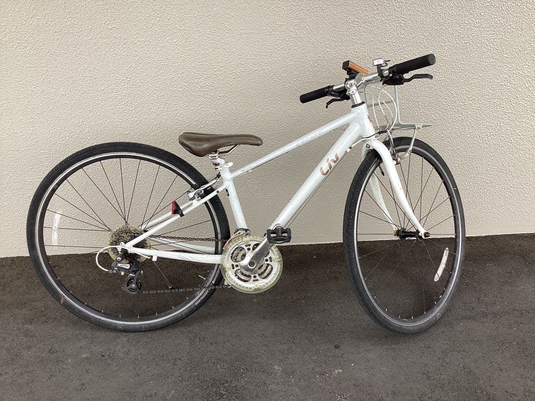 Liv エスケープR3W クロスバイク XXS ホワイト フロントキャリア付き