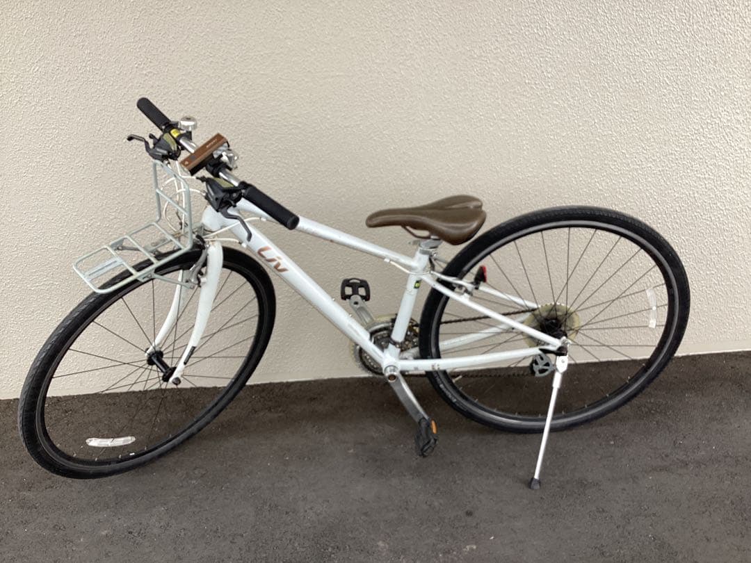Liv エスケープR3W クロスバイク XXS ホワイト フロントキャリア付き