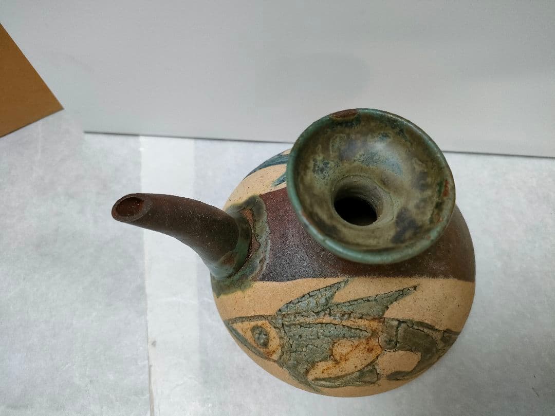 やちむん金城次郎　 人間国宝 カラカラ 希少☆　骨董品物