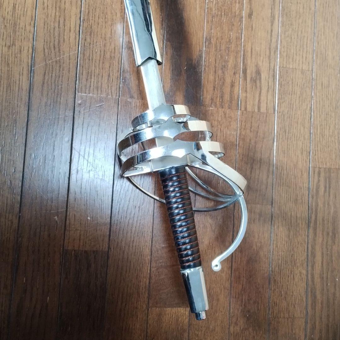 フェンシング　サーベル　金属製　突剣　コスプレ　模造刀　西洋剣　レイピア　アニメ